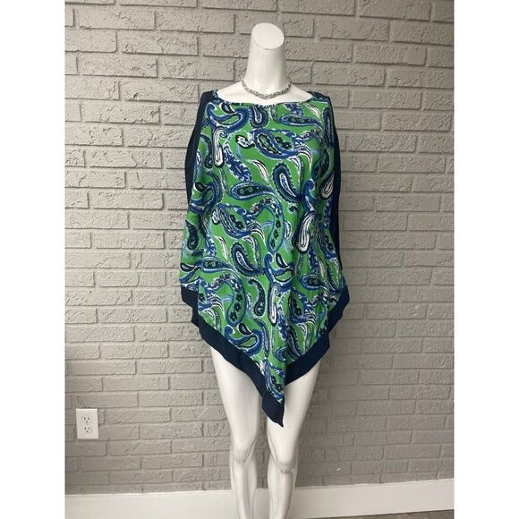 Unbranded Tops - Asymmetrical Paisley Print Blouse / Tunic Size M